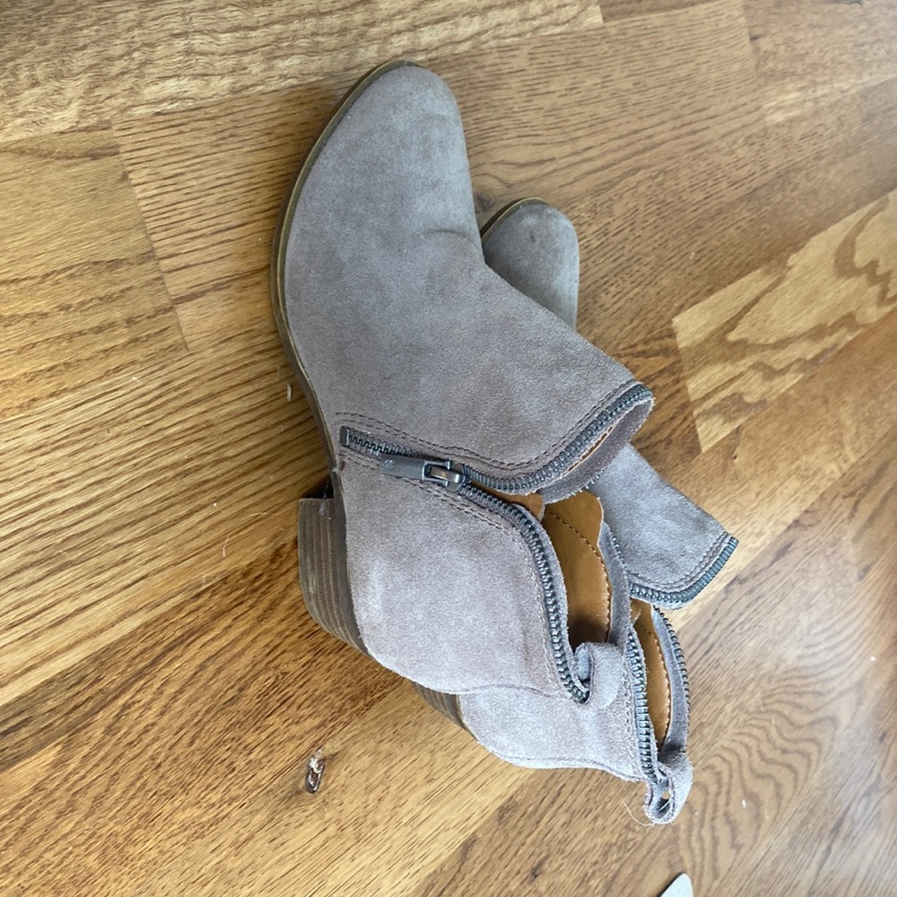 Lucky Brand grey suede booties
